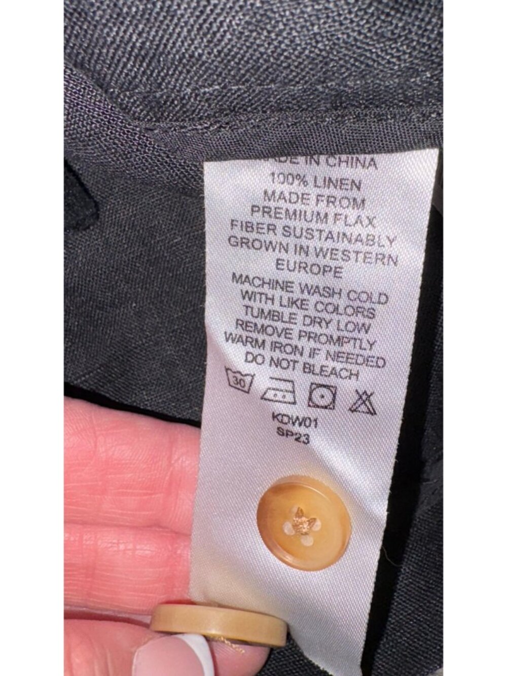 Quince 100% European Linen Structured Blazer Black Large Coastal Corporate Flax - Picture 6 of 7
